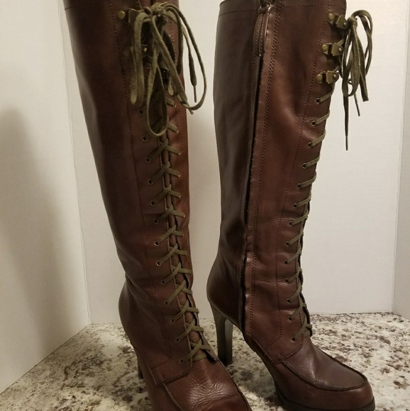 ralph lauren lace up boots